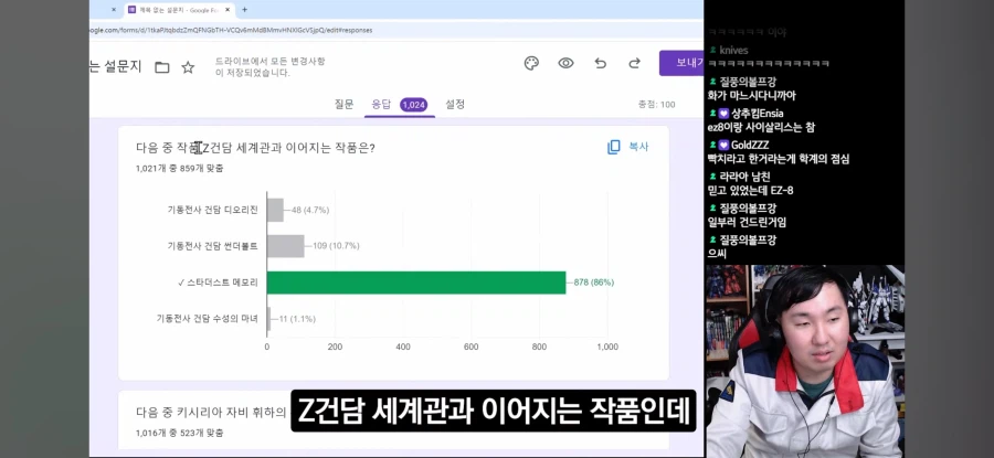 인방) 맞추라고 퍼준 건담 문제