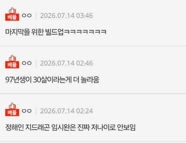 여기 모두 88년생 39살이란 게 믿기냐