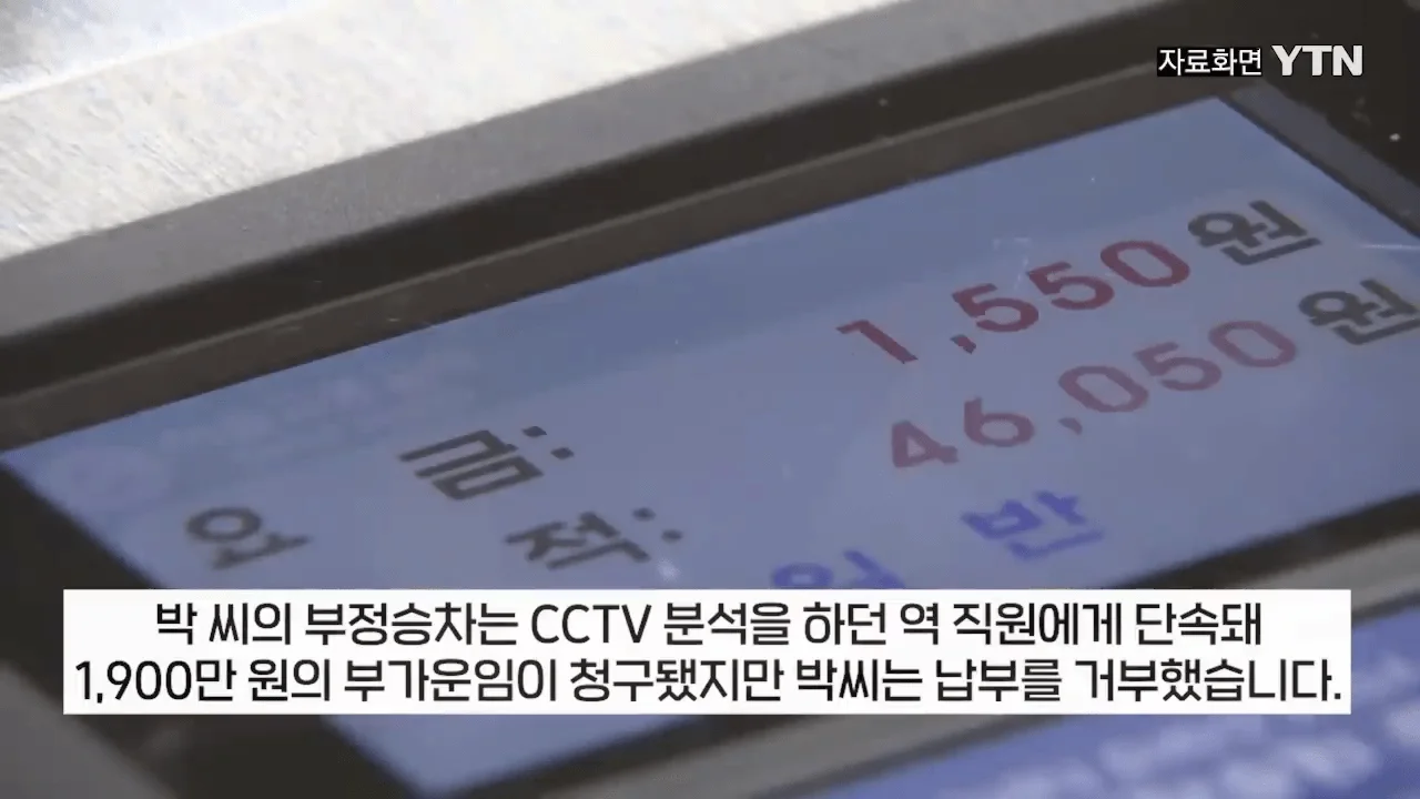 부정승차 벌금 1900만원 안내고 버틴 30대녀의 최후