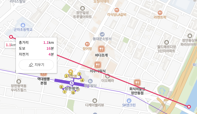평생을 중랑천 옆에서 살았는데