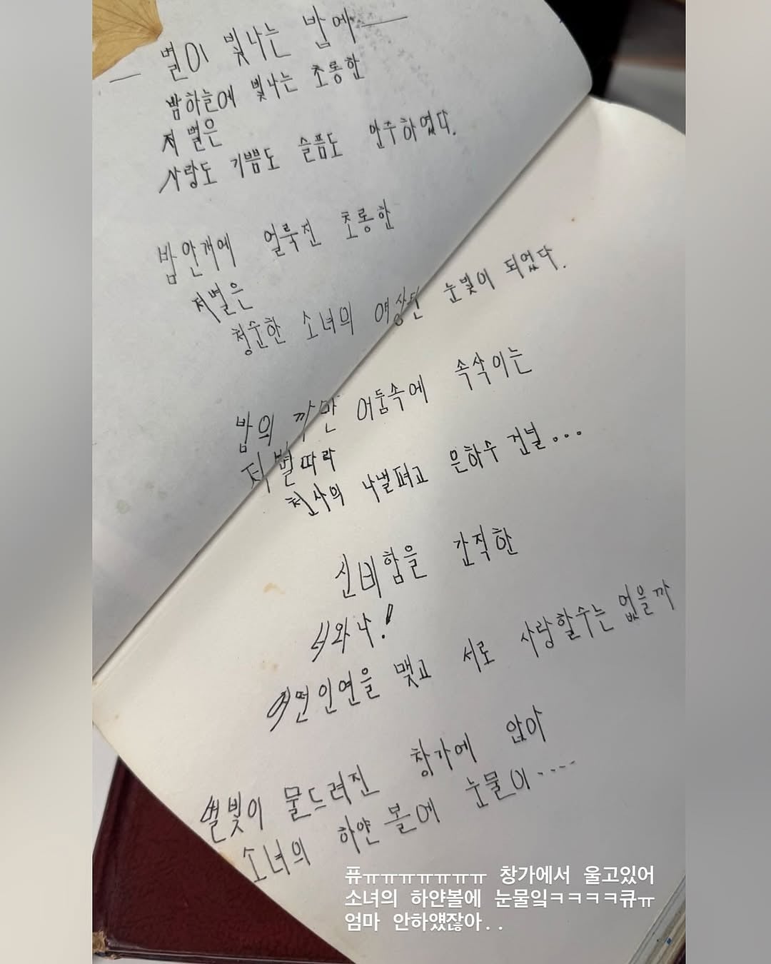 짐을 정리하다 19살 엄마의 다이어리를 발견했다