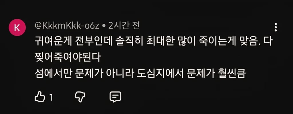 유튜버 새덕후 영상에 달린 끔찍한 댓글들
