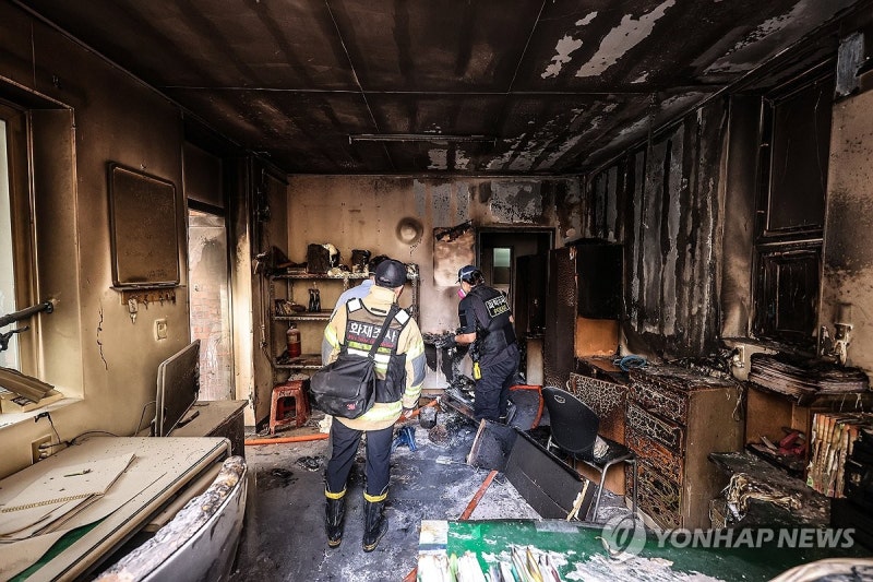 경산 아파트 관리실서 펑...70대, 인화물질 투척, 방화피해자 1명 사망