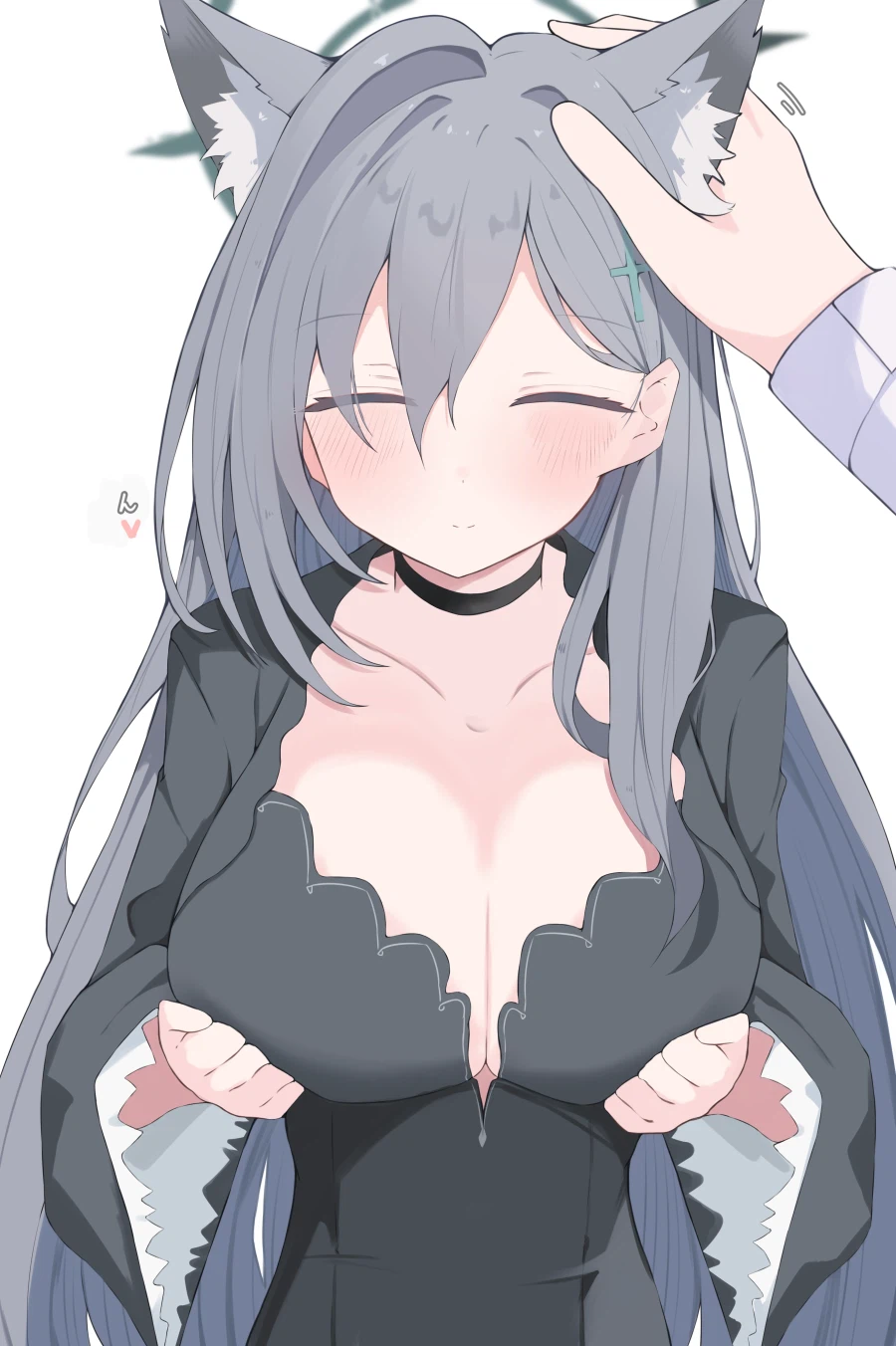 블루아카) "응, 선생님...나데나데 해줘..."