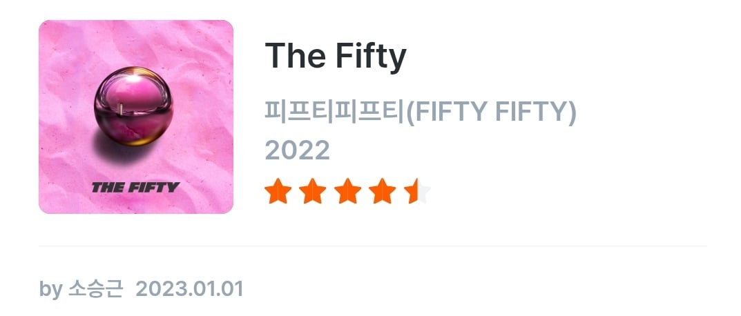대중음악 평론 웹진 이즘에서 평점 4.5점 이상을 받은 아이돌 두그룹(둘 다 여돌)