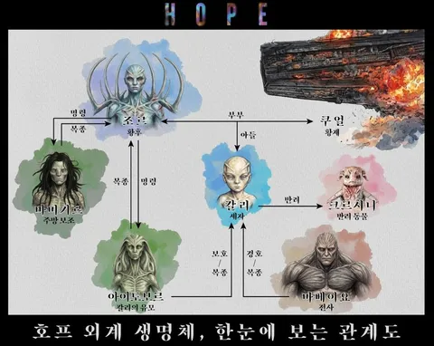 [관객수/약스포] 영화 호프 - 300만 돌파 / 외계 생명체 관계도