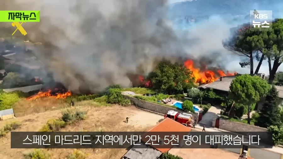스페인 산불 심각하긴 한듯...