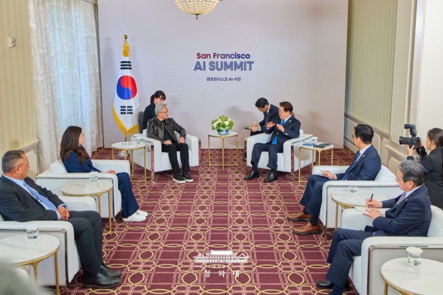 [50억] 청와대 공식 사진 - AI 서밋 CEO 면담