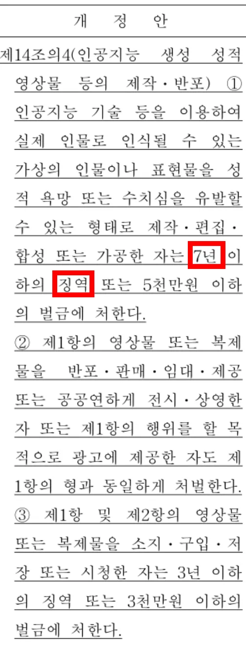 AI 가상인물 성보호 추진...시청도 징역형