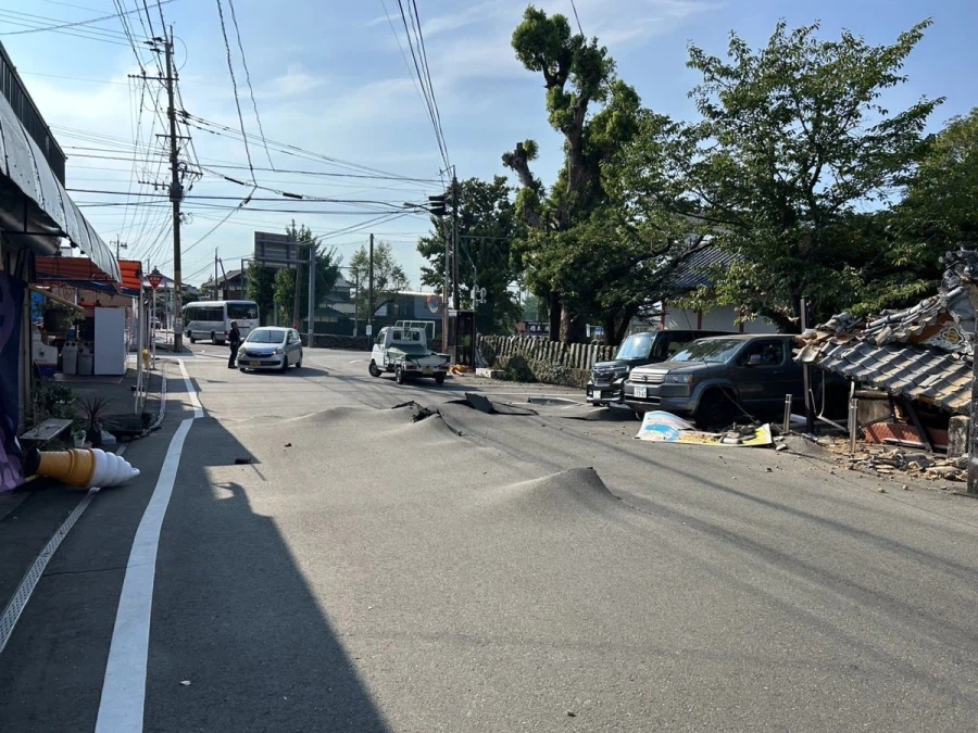 지진 일어난 구마모토 이곳저곳