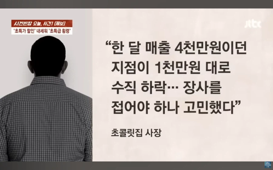 매출이 1/4로 뚝 떨어져 고민하던 사장님