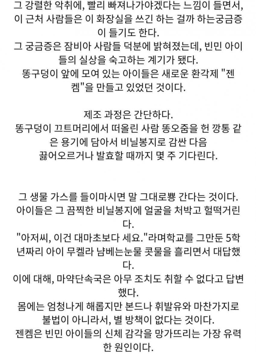 충격적인 잠비아의 마약 재료