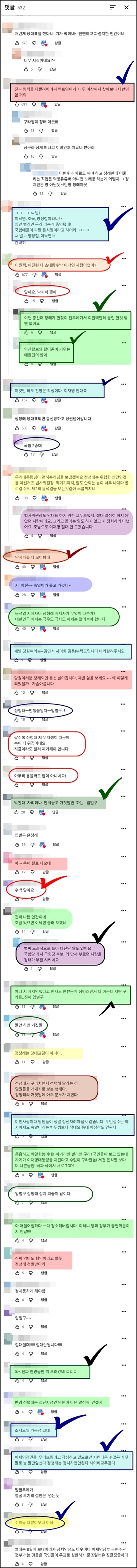 소름돋는 정청래 반명사단 리스트