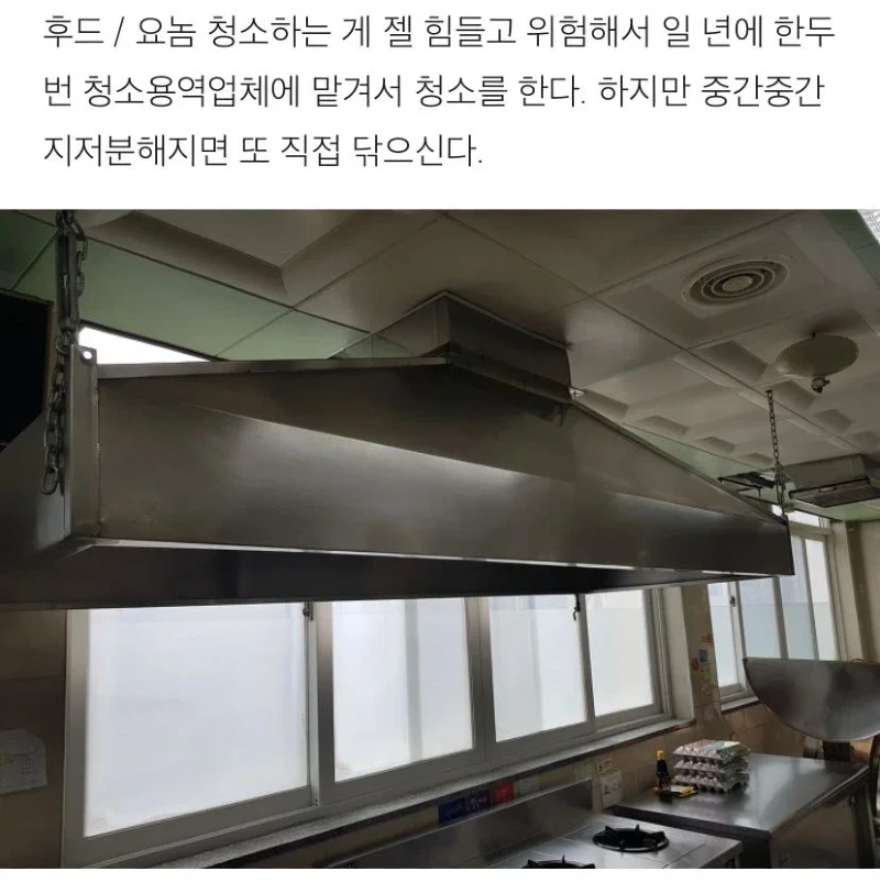 어느 학교 급식 조리실 위생 상태 관리