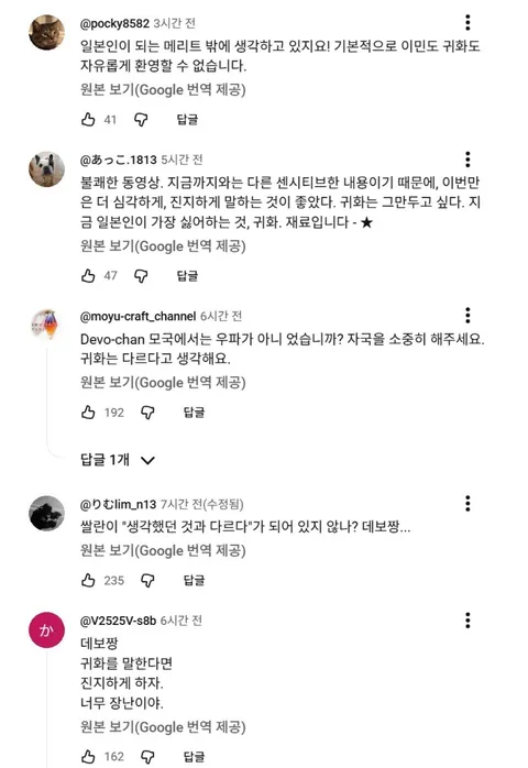 일본으로 귀화하겠다는 친일 유튜버 일본인들 반응
