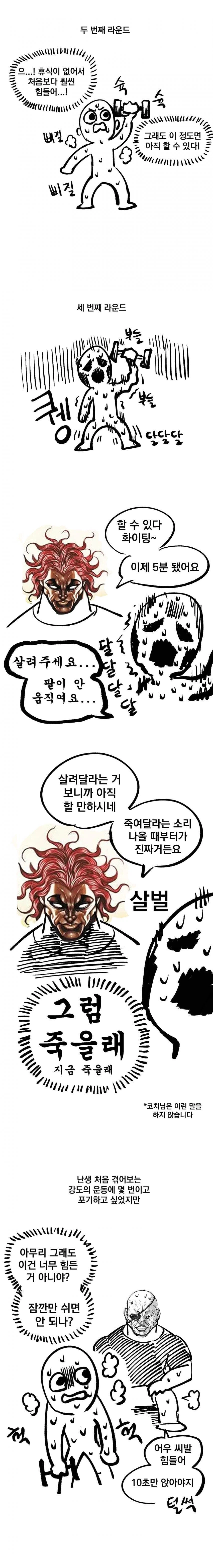 크로스핏 입문하는 뉴비 만화