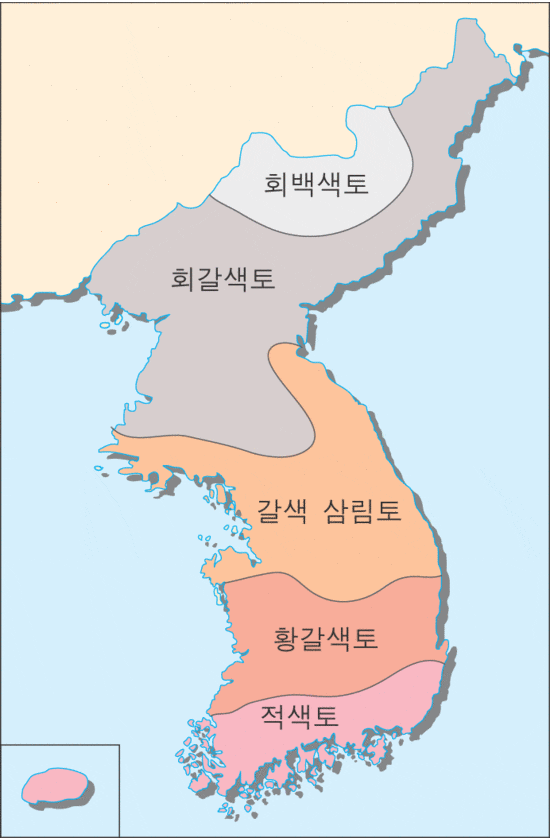 한반도에서 호남 지역에 황토 지대가 많은 이유는 무엇인가?