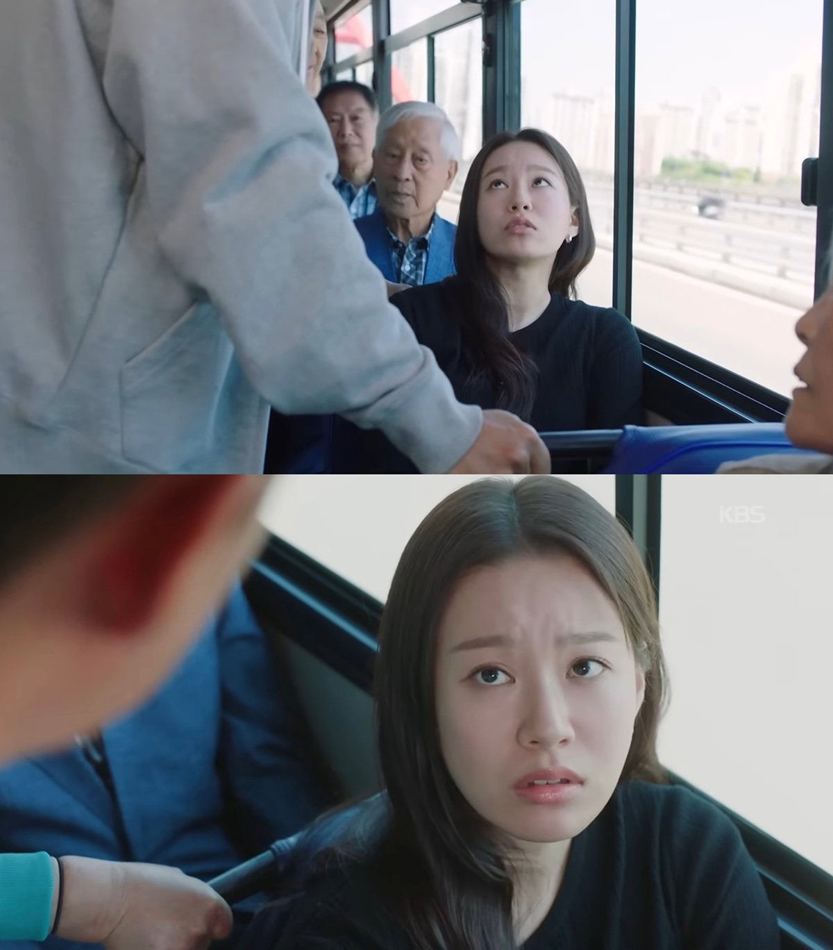 주말드라마에 나온 버스 자리양보 강요 장면.jpg