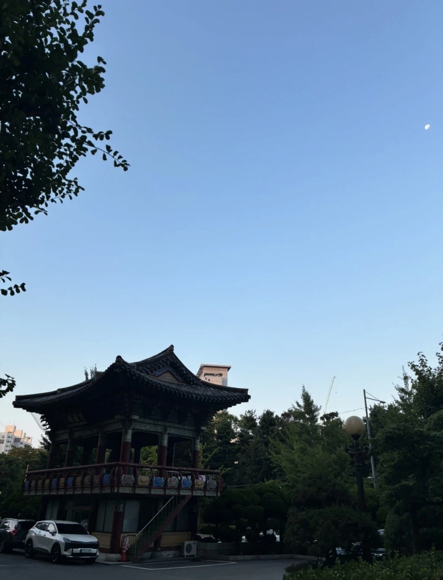 아침 런닝완료 동네 방송국샷