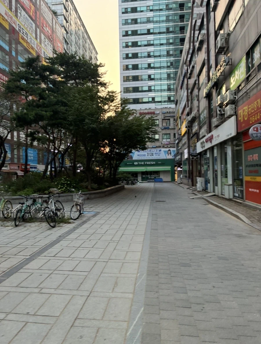 아침 런닝완료 동네 방송국샷