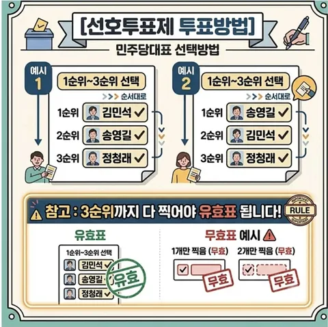 제주, 인천 권리당원분들 투표부탁드립니다.