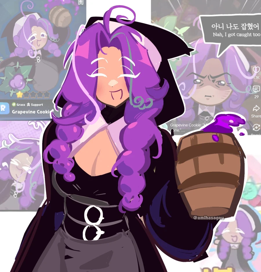 쿠키런) 새로 나온 포도 남매 미시마망 너무 좋아
