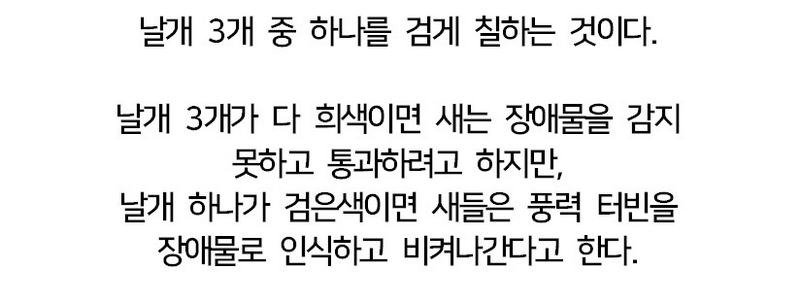 풍력발전기 새떼 충돌을 70나 감소시킨 방법