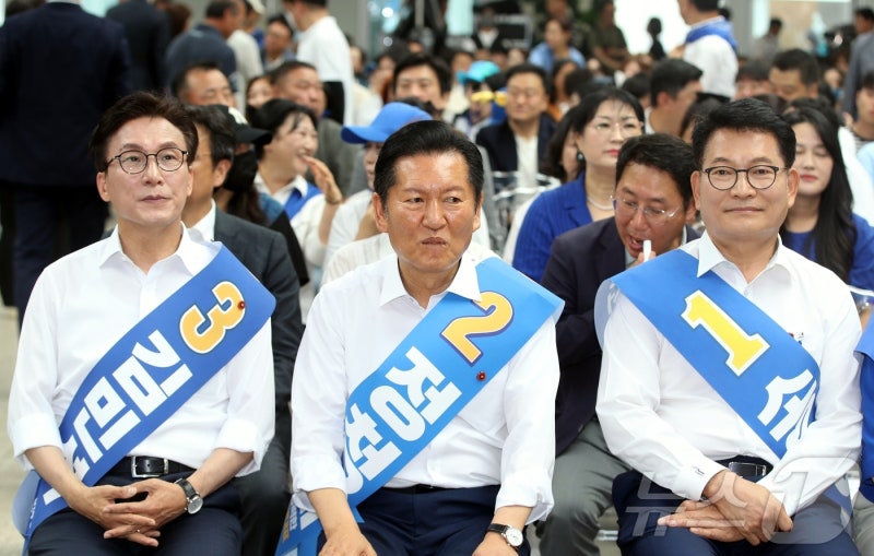 與 제주·인천 당원투표…김민석 47.75%·정청래 42.08%·