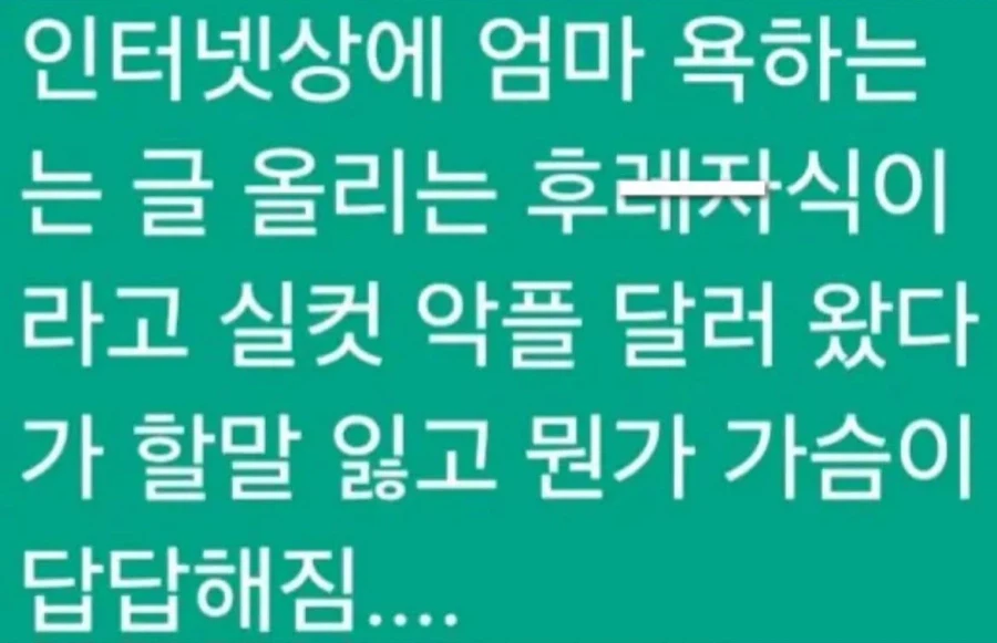 엄마가 경계성 지능이라는 글 올리는 후레자식.jpg