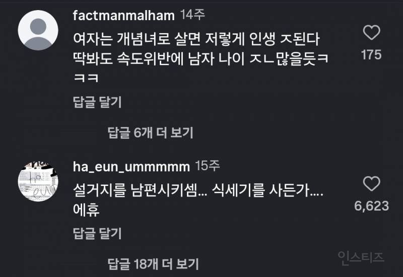 26살 주부 남편 밥차리는데 악플