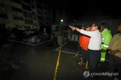 거제 수해 현장 찾은 김민석 신임 대표