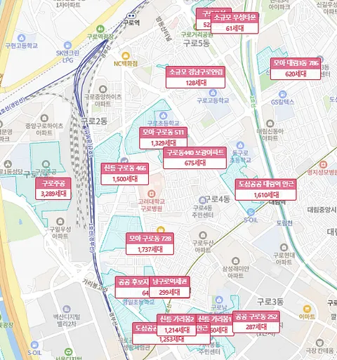 서울 수도권 재개발 엄청하는군요 세대수를 보니 엄청나네요