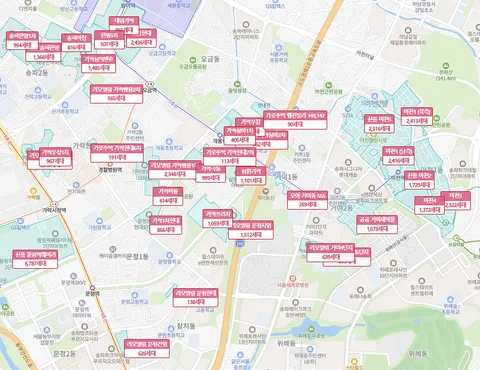 서울 수도권 재개발 엄청하는군요 세대수를 보니 엄청나네요