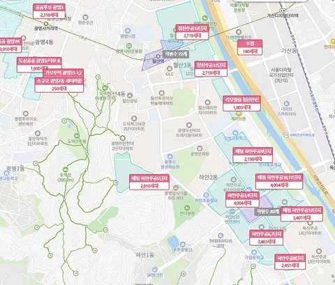 서울 수도권 재개발 엄청하는군요 세대수를 보니 엄청나네요