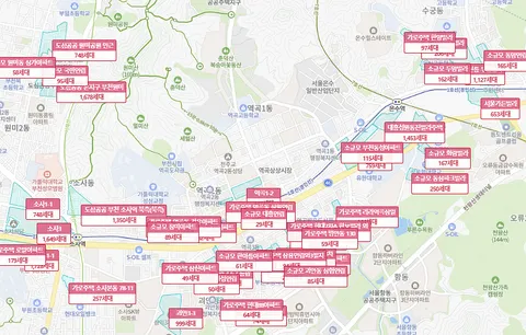 서울 수도권 재개발 엄청하는군요 세대수를 보니 엄청나네요