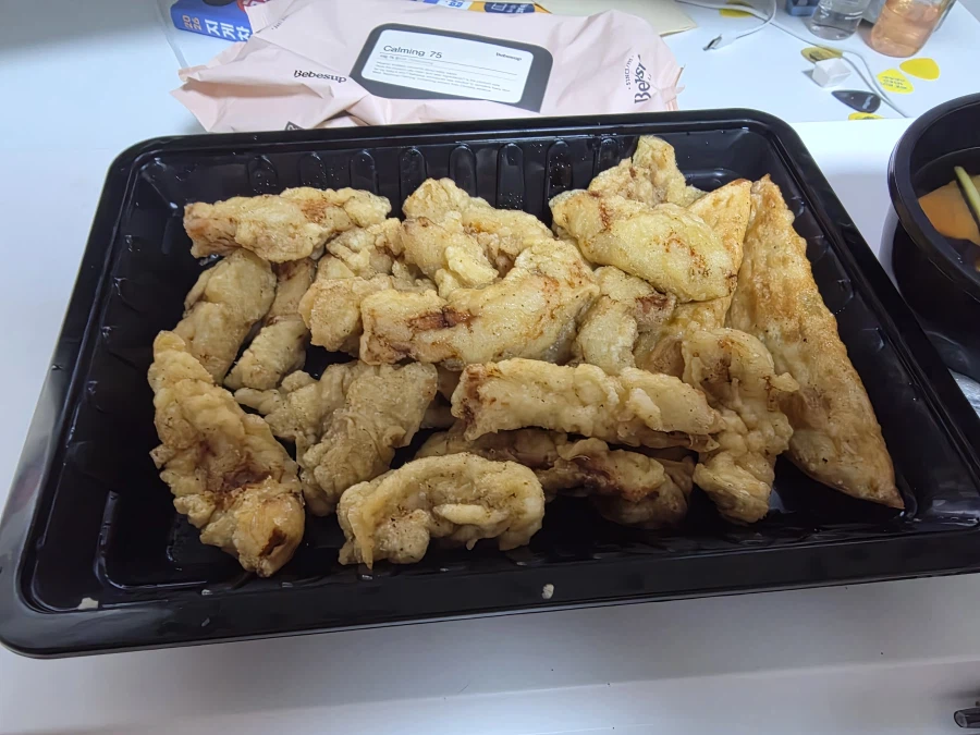 유게이 저녁 짜장면곱빼기+만두+탕수육