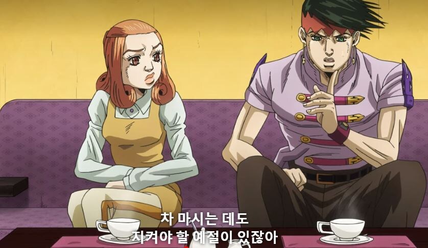 죠죠 외전에서 볼 수 있는 일본의 엄격한 다도 예절