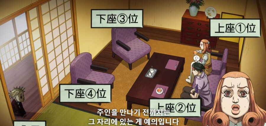 죠죠 외전에서 볼 수 있는 일본의 엄격한 다도 예절