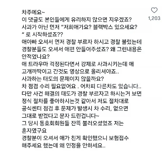난리난 차를 주먹으로 친 아이 사건