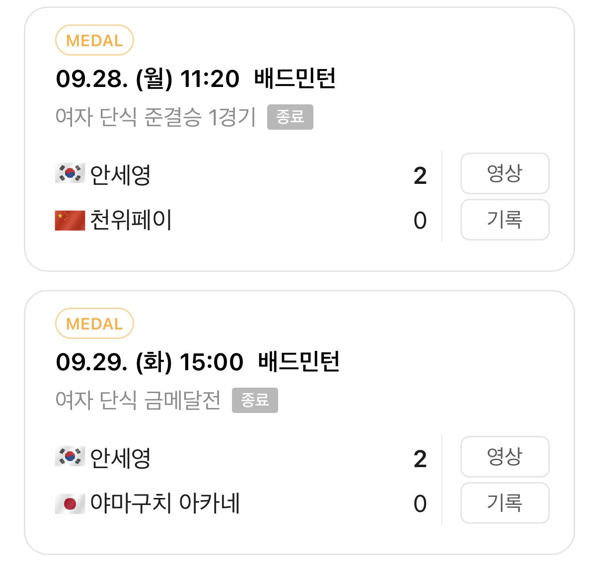 [아겜] 안세영은 이번 아겜에서 단 한 세트도 넘겨주지 않았다