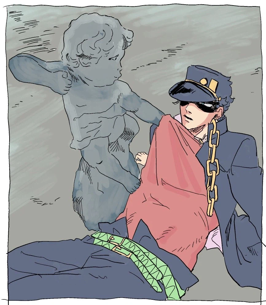 죠죠) 기묘한 동상들