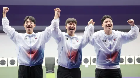 유도,사격,태권도 품새,양궁 컴파운드 금메달!