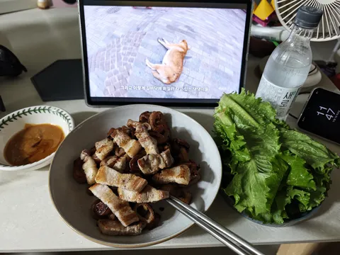 휴일 이틀째 혼자 보내는 저녁이네요