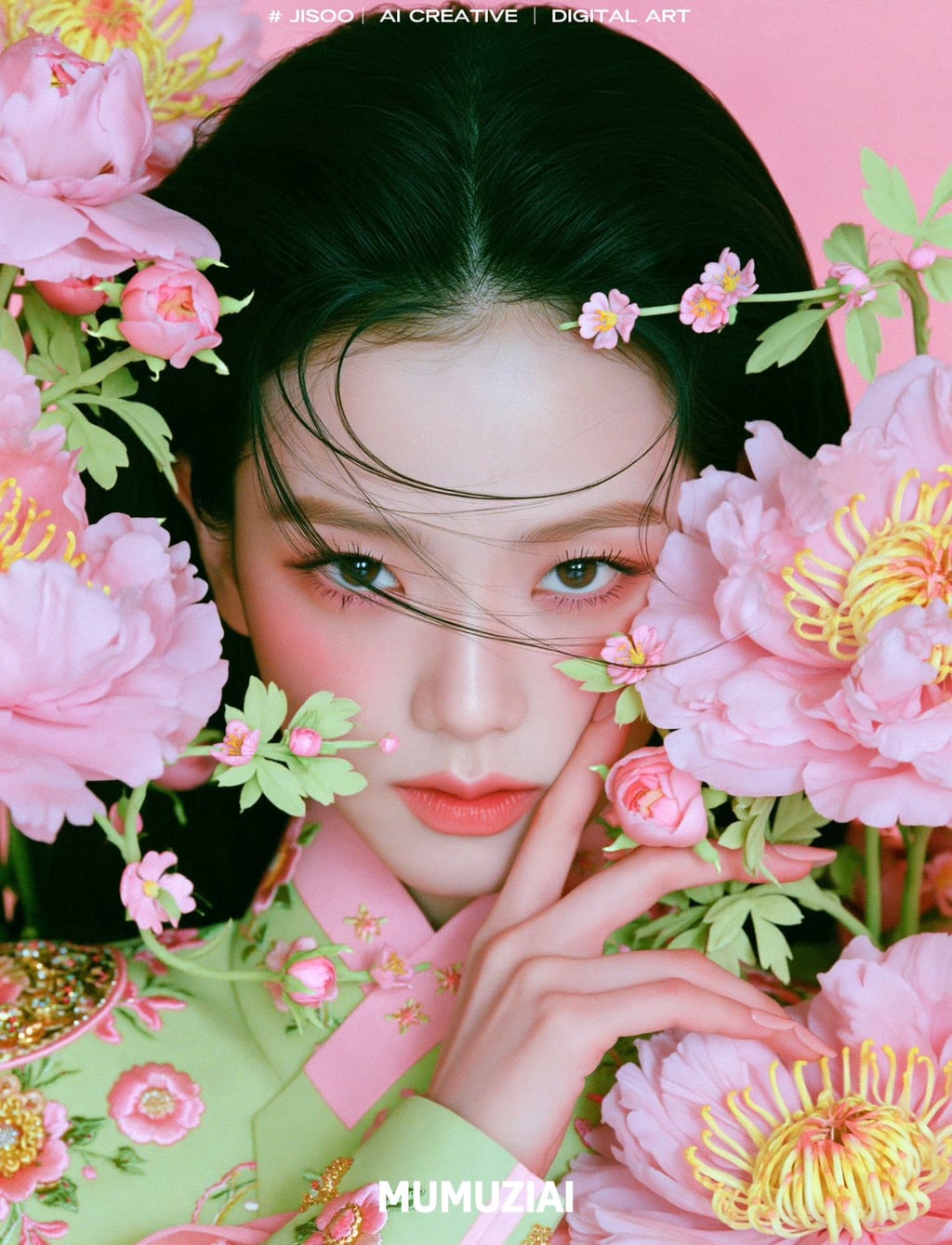 ai로 만든 블핑 한복 화보