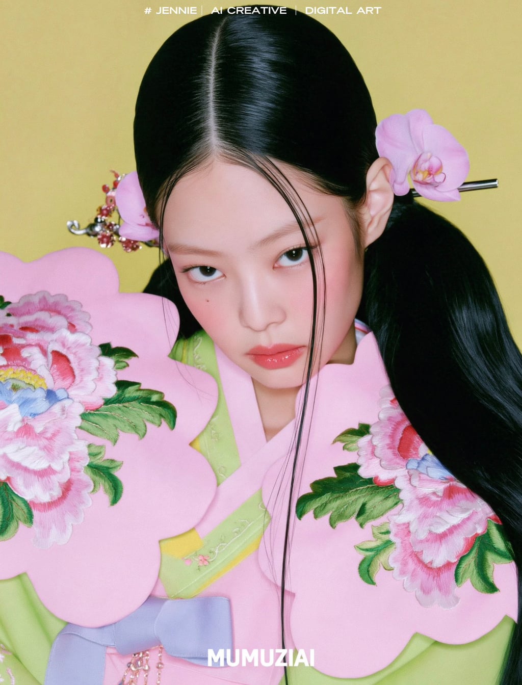 ai로 만든 블핑 한복 화보