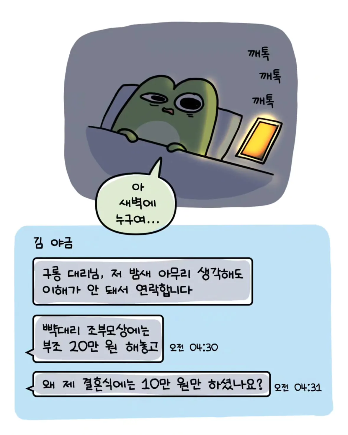 축의금 돌려달라는 회사 직원 썰