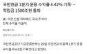 국민연금 1분기 운용 수익률 4.42% 기록…적립금 1500조원 돌파