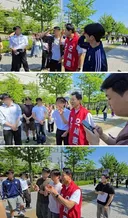 선거운동 중 일베들 손가락 따라한 오세훈
