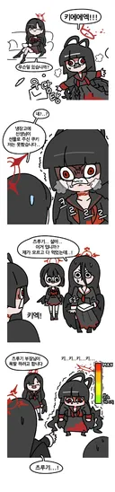 블루아카) 애기 코하루 작가) 과자 찾는 츠루기