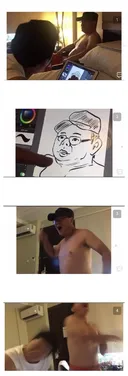 아버지를 그리는 아들